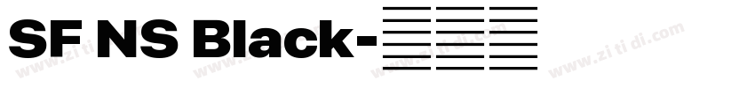 SF NS Black字体转换